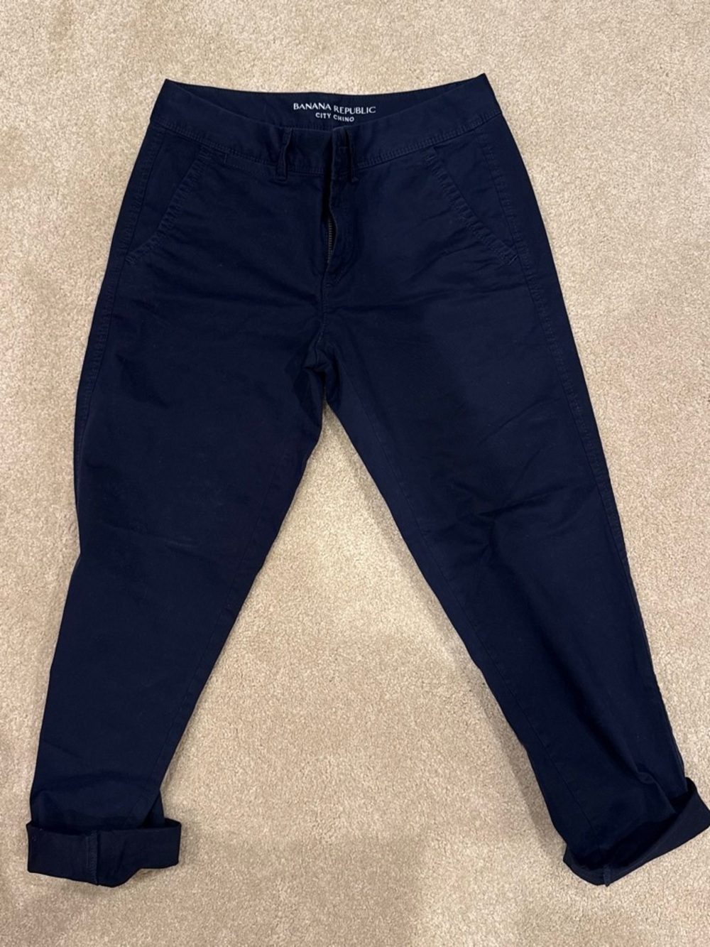 Banana Republic Navy Slim City Chinos